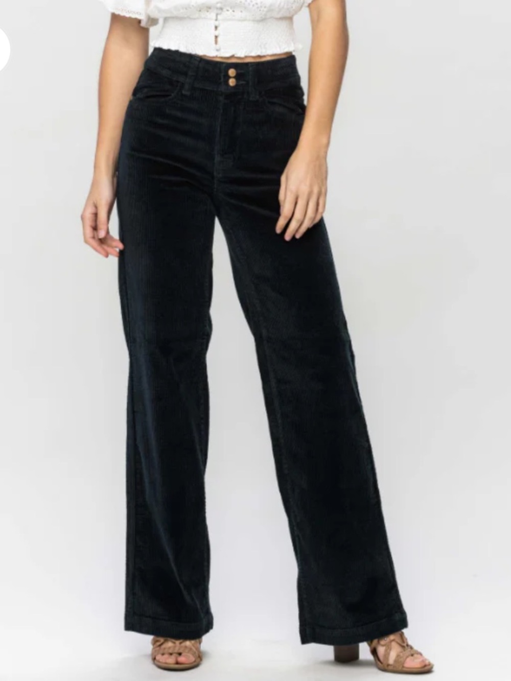 Judy Blue Wide Leg Emerald Corduroy Pants size 7/28